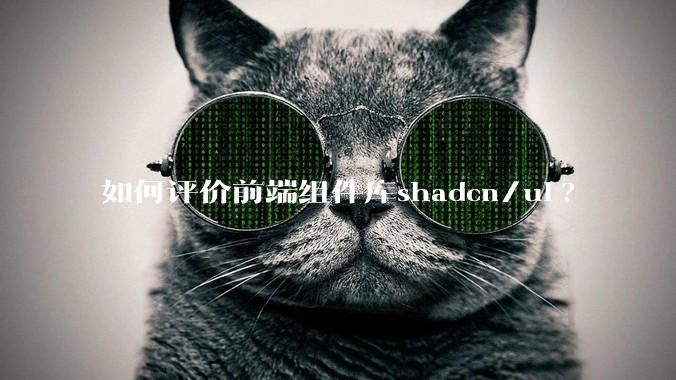 如何评价前端组件库shadcn/ui?