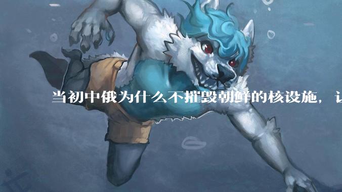 当初中俄为什么不摧毁朝鲜的核设施，让朝鲜拥有了自己的核武器？