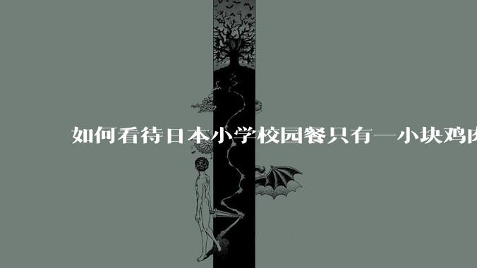 如何看待日本小学校园餐只有一小块鸡肉？